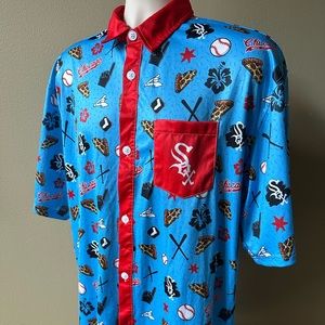 Destroyer Rocks (XL) Multicolored Chicago White Sox PIZZA MLB Casual Shirt